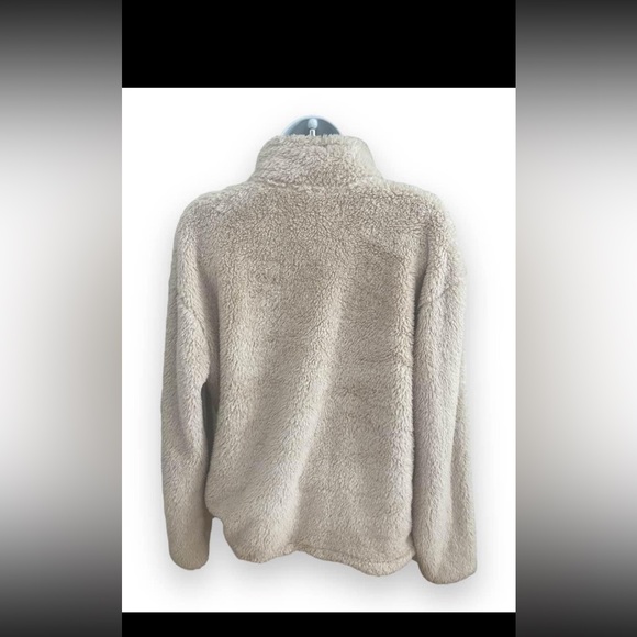 Victoria's Secret PINK Sherpa Fleece 1/2 Zip Pullover Women's Small S - Picture 2 of 2